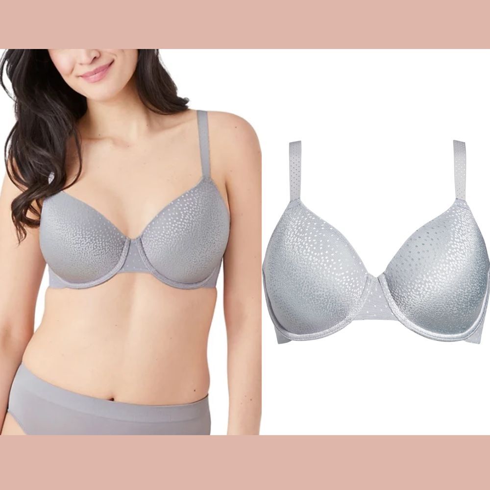 NWT $72‎ Wacoal [ 36DD ] Back Appeal Smoothing Underwire Bra in Silver 6393
